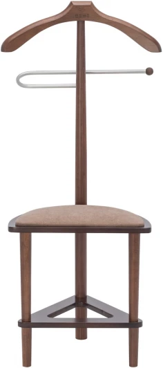 2000000092416 Вешалка со стулом Leset Атланта (Массив бука,МДФ,Массив бука,Микровелюр/Орех) арт.2000000092416