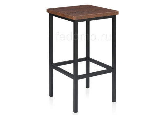 432938 Барный стул Woodville Лофт филадельфия коньяк / черный матовый 432938