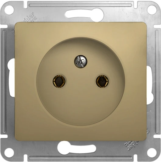 GSL000441 Розетка встраиваемая без заземления (титан) Systeme Electric Glossa GSL000441