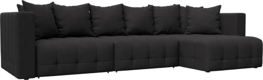 128837 Диван угловой Лига-052 НПБ Лонг угол универсальный Лига Диванов (Замша) арт.128837