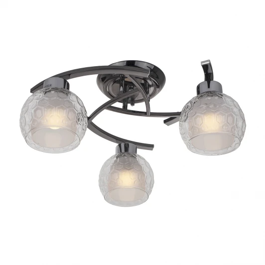 875/3PF-Darkchrome Потолочная люстра IDLamp Elezaveta 875/3PF-Darkchrome