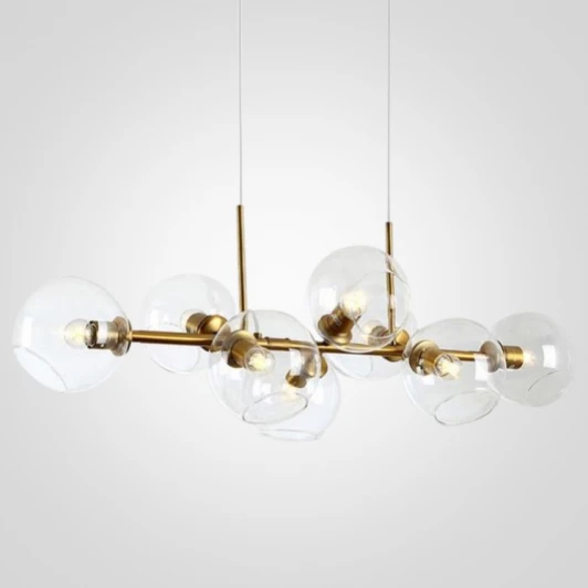 40.2211 Подвесная люстра на штанге Staggered Glass Chandelier 8 ImperiumLoft 40,2211 (107263-22) (220V, на проводе, шар)