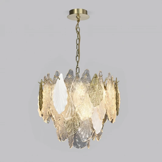 369/8 Подвесная люстра Wi-Fi Bogate's Leaf 369/8 (220V, управление смартфоном, голосовое управление, умный дом - Minimir Home, Алиса, Маруся, Салют, на цепи)