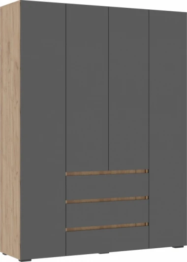 586717 Шкаф Woodville Элла ШК 05 серый графит 0162 / дуб крафт золото арт.586717