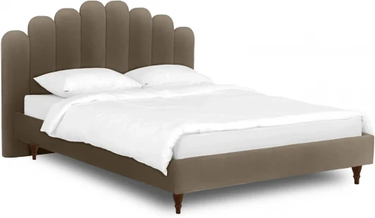 577152 Кровать Queen II Sharlotta L 1600 ОГОГО (арт.577152), (Ткань/Светло-коричневый)