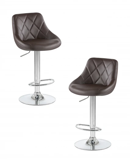 LM-5007-N_CH-M_EL-brown Набор 2 шт стул барный DOBRIN LOGAN (коричневый)
