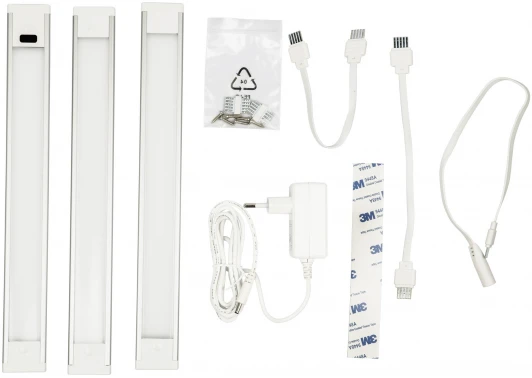 ULM-F44-3x3W/4500K/DIM SENSOR IP20 SILVER Светильник светодиодный для мебели набор из 3-х шт. ULM-F44-3x3W/4500K/DIM SENSOR IP20 SILVER (220V, сенсорный выключатель)