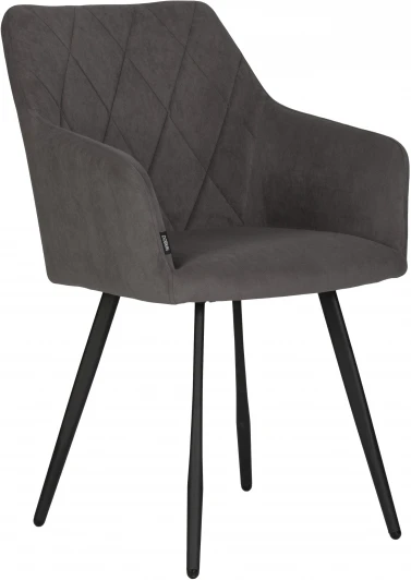 13-03 DOBRIN ROBY, цвет сиденья Catania Chocolate велюр, цвет основания черный муар Стул обеденный ROBY (ЭМАЛЬ ЧЕРНЫЙ МУАР велюр Catania Chocolate)