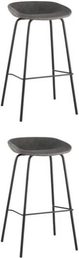 УТ000038317 Стул барный Beetle Lite PU серый 2 шт Stool Group (арт.УТ000038317)