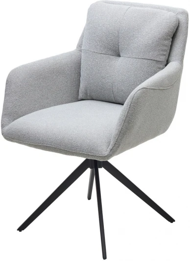 621M05247 Стул MEADOW 360 град. поворот. Серый Lake-450, ткань / черный каркас / Товарный знак DISAUR