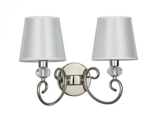 1202/A nickel Бра с вставками из прозрачного хрусталя Newport 1200 1202/A nickel (220V)