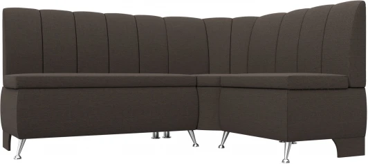 122501 Диван кухонный угловой Кантри правый угол (Коричневый/Рогожка) Лига Диванов арт.122501