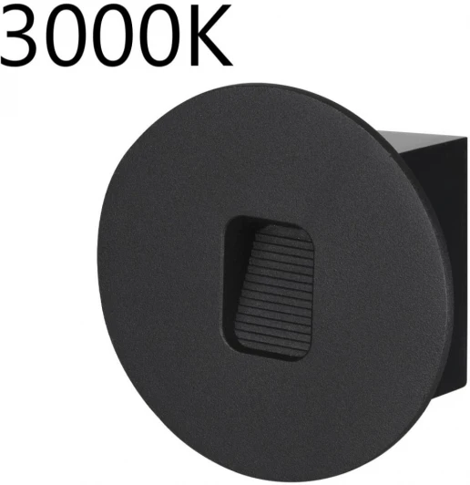 6651/1WL3 Подсветка для лестниц встраиваемая Odeon Light Vitty 6651/1WL3 черный/металл IP65 LED 1W 3000K 220V