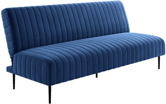 0000004241100000036172 Baccara диван-кровать трехместный прямой без подлокотников, бархат синий 29 Top Concept арт.14474
