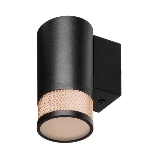 WSL-GU10/W12BG Настенный светильник Wolta WSL-GU10/W12BG под лампу GU10 Черный / золотой RETE