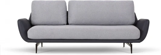 786579 Диван Ispani трехместный ОГОГО (арт.786579), (Ткань,Экокожа/Серый,Черный)