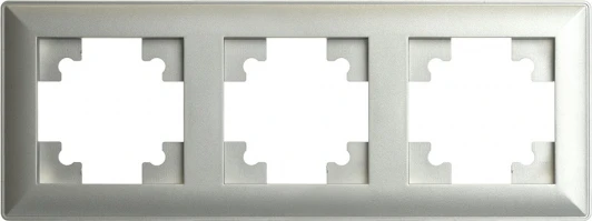 39799 Рамка на 3 поста (серебро) Stekker Катрин 39799