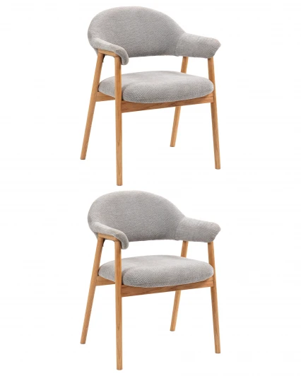 УТ000042033 Стул обеденный Stool Group Tavu с деревянными ножками серый 2 шт. УТ000042033