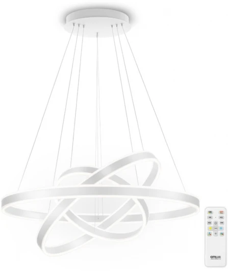 CL719680 Подвесная люстра Citilux Дуэт CL719680 (регулировка яркости, LED, 220V, пульт управления, на тросе)