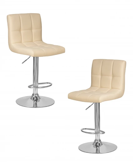 LM-5006-N_CH-M_EL-cream Набор 2 шт стул барный DOBRIN CANDY (кремовый)