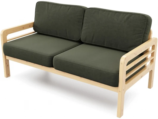 21992 Диван Arsko прямой Бергер Б сосна велюр зеленый