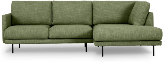 727516 Диван Ricadi угловой ОГОГО (арт.727516), (Ткань,Рогожка/Зеленый)