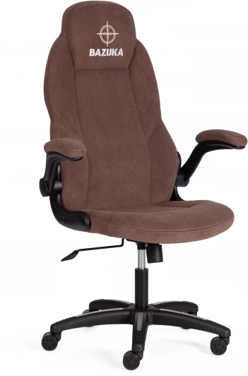 21155 Компьютерное кресло игровое Tetchair BAZUKA (Флок/Коричневый)
