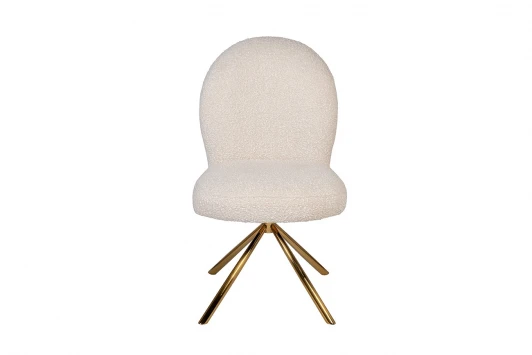 30C-12390 Стул обеденный поворотный букле белый 66*51*91см Garda Decor 30C-12390