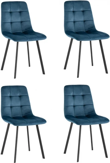УТ000039338 Стул Stool Group Chilly велюр сине-зеленый 4 шт. арт.УТ000039338