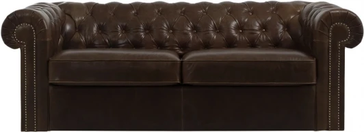 329518 Диван Chesterfield ОГОГО (арт.329518), (Ткань/Коричневый)