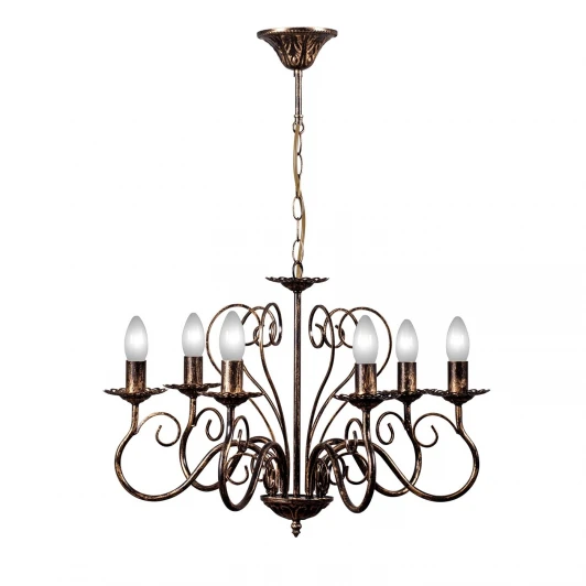 S9031-6 Люстра подвесная Day&Night, 6 ламп, черный с золотом