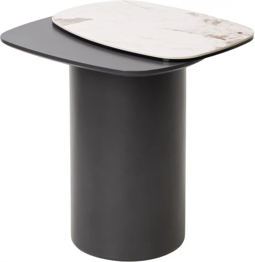 626M05806 Стол кофейный ARVID PANDORA  керамика на стекле/ окрашенный МДФ / темно-серый МДФ каркас ®DISAUR (арт.626M05806)