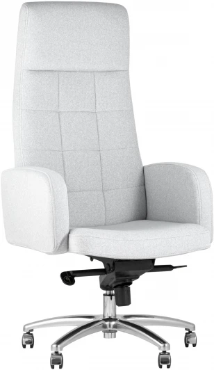 УТ000013288 Кресло руководителя Лестер микровелюр светло-серый Stool Group УТ000013288