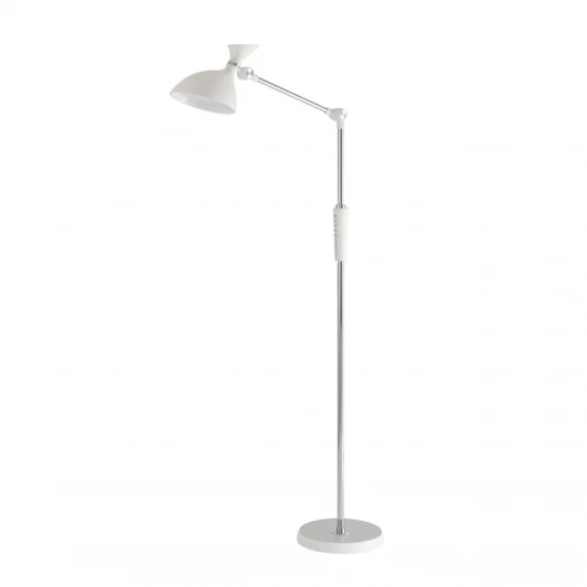 8330/15FL Торшер светодиодный с выключателем Lumion Horsa 8330/15FL белый, металл/пластик LED 15W 3000/4000/6000K 220V ССТ/диммер (регулировка яркости)