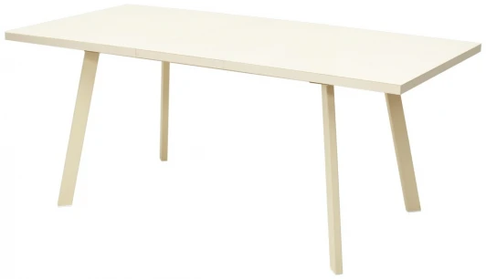 464M04116 Стол ФИН 140 Кремовый, стекло/ Кремовый каркас