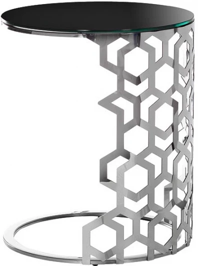 13RXET3043-SILVER Журнальный стол Garda Decor 13RXET3043-SILVER (Серебро/Черный)