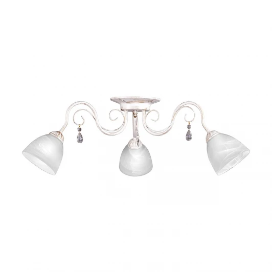 S9112-3 Люстра потолочная Day&Night, 3 плафона, белый с золотом и прозрачным