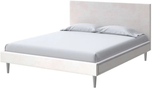 2022756 PROxSON Кровать Claro (Ткань: Велюр Teddy Жемчужный) 160x200