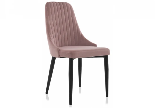 15094 Стул Woodville на металлокаркасе Kora light purple / black 15094