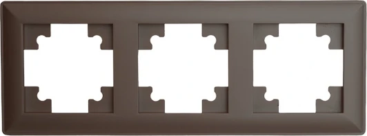 39819 Рамка на 3 поста (коричневый) Stekker Катрин 39819