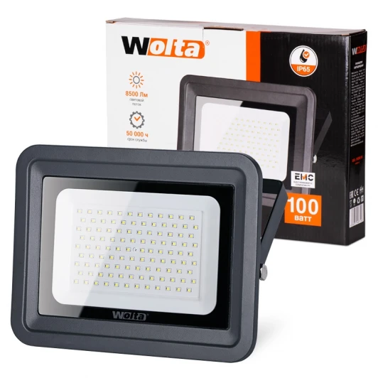 WFL-100W/06 Светодиодный прожектор 100Вт 5700К IP65 Wolta WFL-100W/06