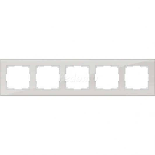 WL01-Frame-05 Рамка на 5 постов Werkel Favorit, дымчатый