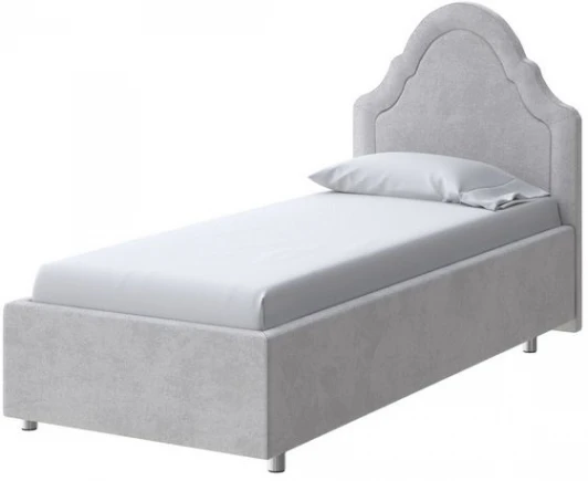 2024781 PROxSON Кровать Эльза (Ткань: Велюр Teddy Стальной) 80x190