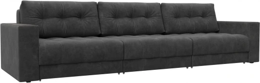 128428 Диван прямой с декором Лига-049 НПБ Лонг Лига Диванов (Велюр) арт.128428