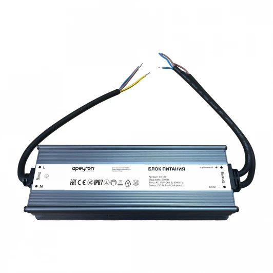 03-169 Блок питания 24В 200Вт 175-265В 8,3А IP67 Apeyron 03-169