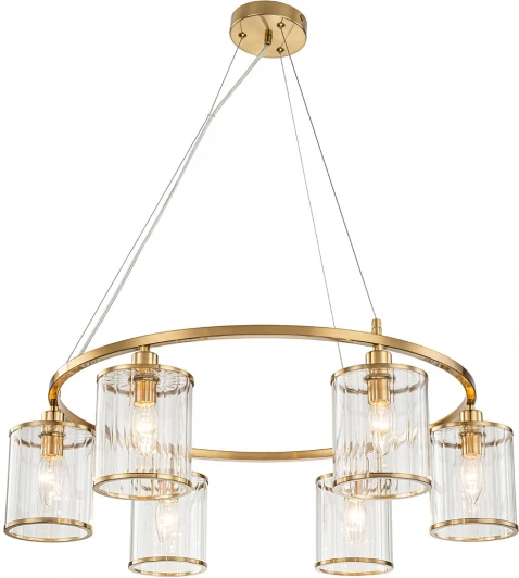 V000405 Подвесная люстра 13022/6P Brass Indigo Dante V000405