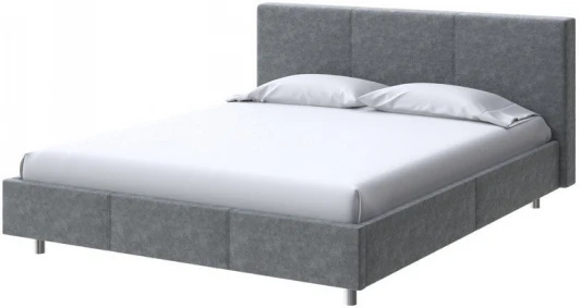 2013906 PROxSON Кровать Novo (Ткань: Велюр Gratta 4 Серый космос) 160x200