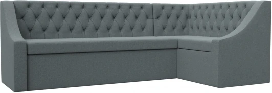 122514 Диван кухонный угловой Мерлин правый угол (Серый/Рогожка) Лига Диванов арт.122514