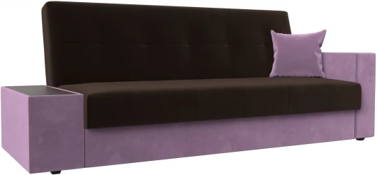 118508L Диван-книжка Лига-020 стол слева (Коричневый,Сиреневый/Микровельвет) Лига Диванов арт.118508L