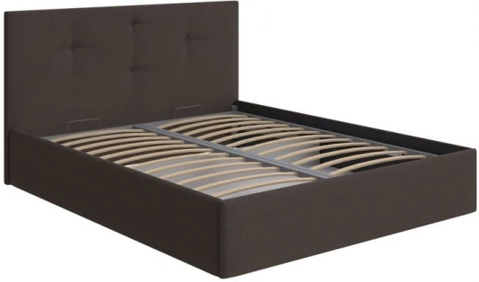 2028835 PROxSON Кровать Mono с бельевым ящиком (Ткань: Рогожка Savana Chocolate (шоколад)) 90x200